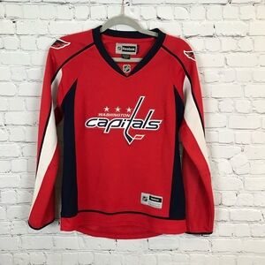 Reebok NHL Capitals Red & Navy Hockey Jersey